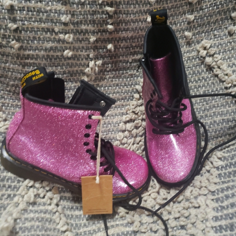 Pink Dr. Martins boots